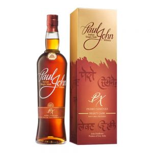 Paul John Pedro Ximenez Select Cask, Bourbon & Pedro Ximénez Sherry Cask, 48% whisky bottle