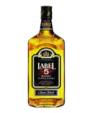 Label 5 Classic Black, Bourbon Cask, 40% whisky bottle