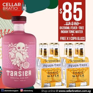 Tarsier Oriental Pink Gin + x8 Fever Tree Indian Tonic