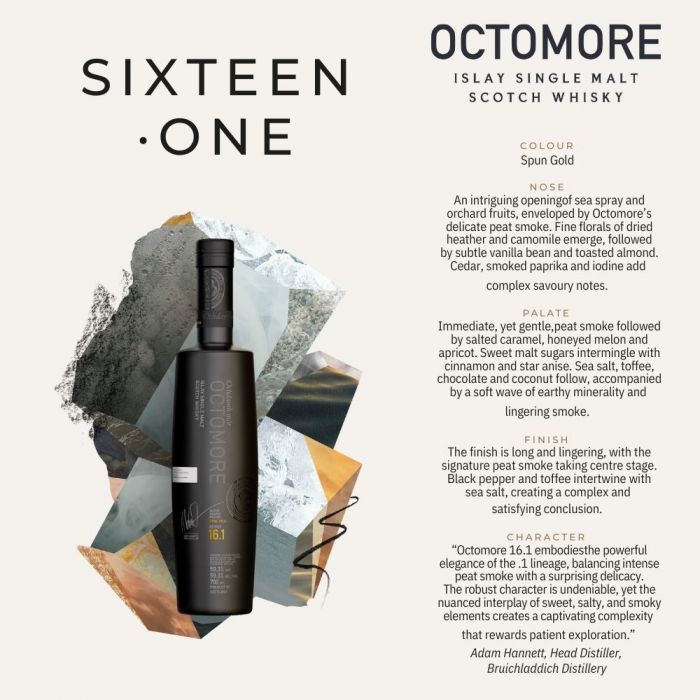 Octomore Edition 16.1 (FREE: 1x Bruichladdich Whisky Glass